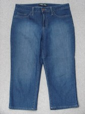 RL09417  LEE RIDERS  MIDRISE CAPRI, CROPPED WOMENS JEANS sz8M DARK BLUE