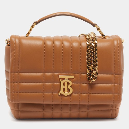 Burberry Lola Brown Leather Top Handle Bag