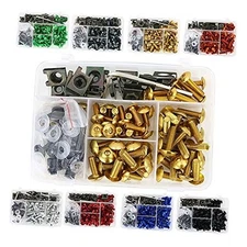 Universal Motorcycle Fairing Bolt Kits - Fit for CRF-R, YZ, Ninja/ZX, Gold