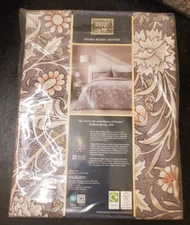Art Nouveau William Morris Double Bough Heather Floral King Duvet Cover 3PC NWT