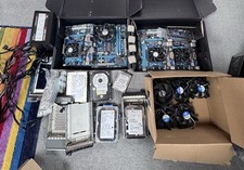 Huge PC Parts Job Lot – 4x Motherboards w/ CPUs, RAM, HDDs, PSU – Tested Bundle