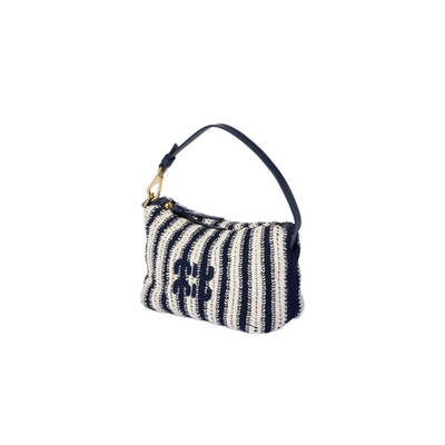 MIU MIU $1620 Blue/Chalk White Crochet Pouch New & Authentic | eBay