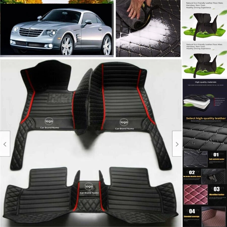 For Chrysler Crossfire Car Floor Mats Anti-Slip Carpets Handmade Liners Foto 3 de 4