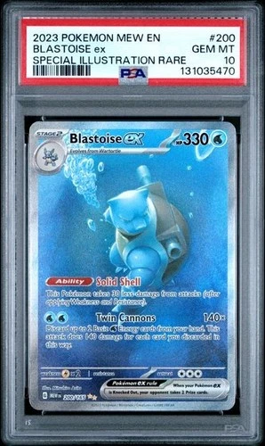 PSA  10 Blastoise SIR EX 200/165 Scarlet & Violet 151 Special Illustration Rare