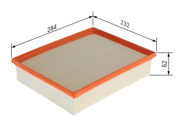 Luftfilter Bosch F 026 400 556 FüR OE 6C0 129 620 A - 6C0 129 620 A - 6C0 129-image