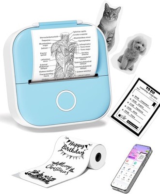 Mini Sticker Printer - T02 Print Pods Maker Machine with AI Smart APP for