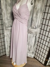MoriLee Lavender Full Length Chiffon Prom Formal Dress Ruching M Mother Of Bride