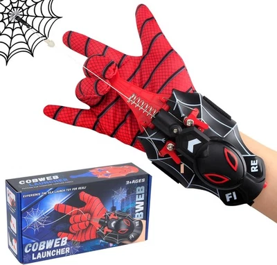 Spider Web Shooter Toy for Kid RechargeableToys Wrist Launcher with Gloves Gifts