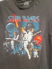 Fifth Sun Star Wars Vintage A New Hope Graphic Print T-Shirt Luke Leia Han Vader