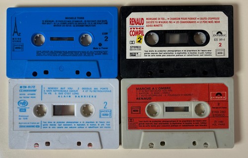 Renaud Marche à l'ombre Compil Alain Barrière Michèle Torr/ 4 Cassettes Audio - Imagen 2 de 2