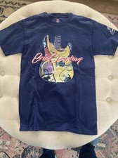 Eric Clapton 2010 Tour Dates Concert T Shirt Hanes Navy Blue Small