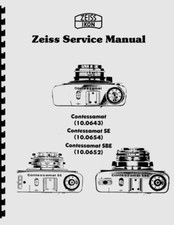 Zeiss Contessamat, Contessamat SE, SBE Service  Repair Manual c1964 Reprint