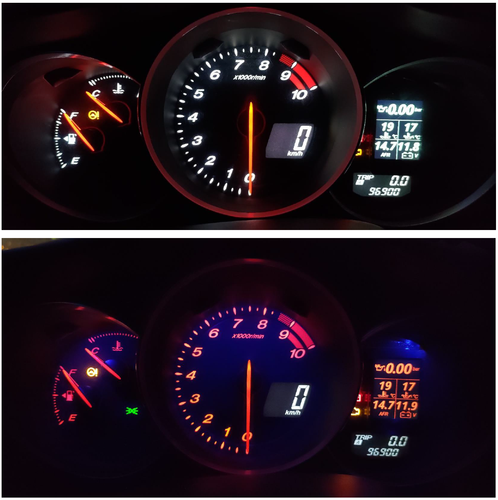 Mazda RX8 Cluster Gauge Kit coolant temp oil pressure oil temp - Bild 4 von 10