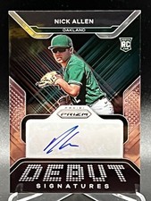2022 Prizm Baseball Debut Signatures Auto #DS-NA Nick Allen - Oakland A's