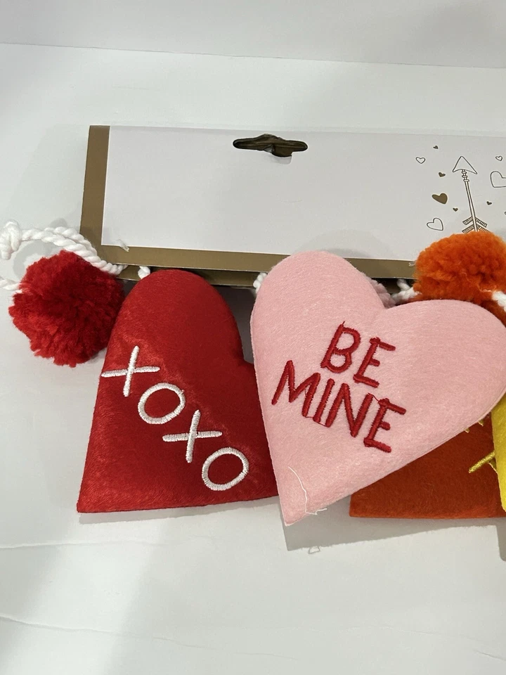 Guirnalda Corazón Caramelo Conversación San Valentín Fieltro Arco Iris Pom 6 pies ¡NUEVA! ❤️🧡💛 Foto 3 de 4