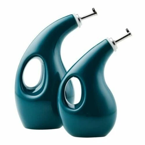 Rachael Ray EVOO Oil & Vinegar Bottles Dispensers 2Pc Set Teal Ceramic
Opens in a new window or tab