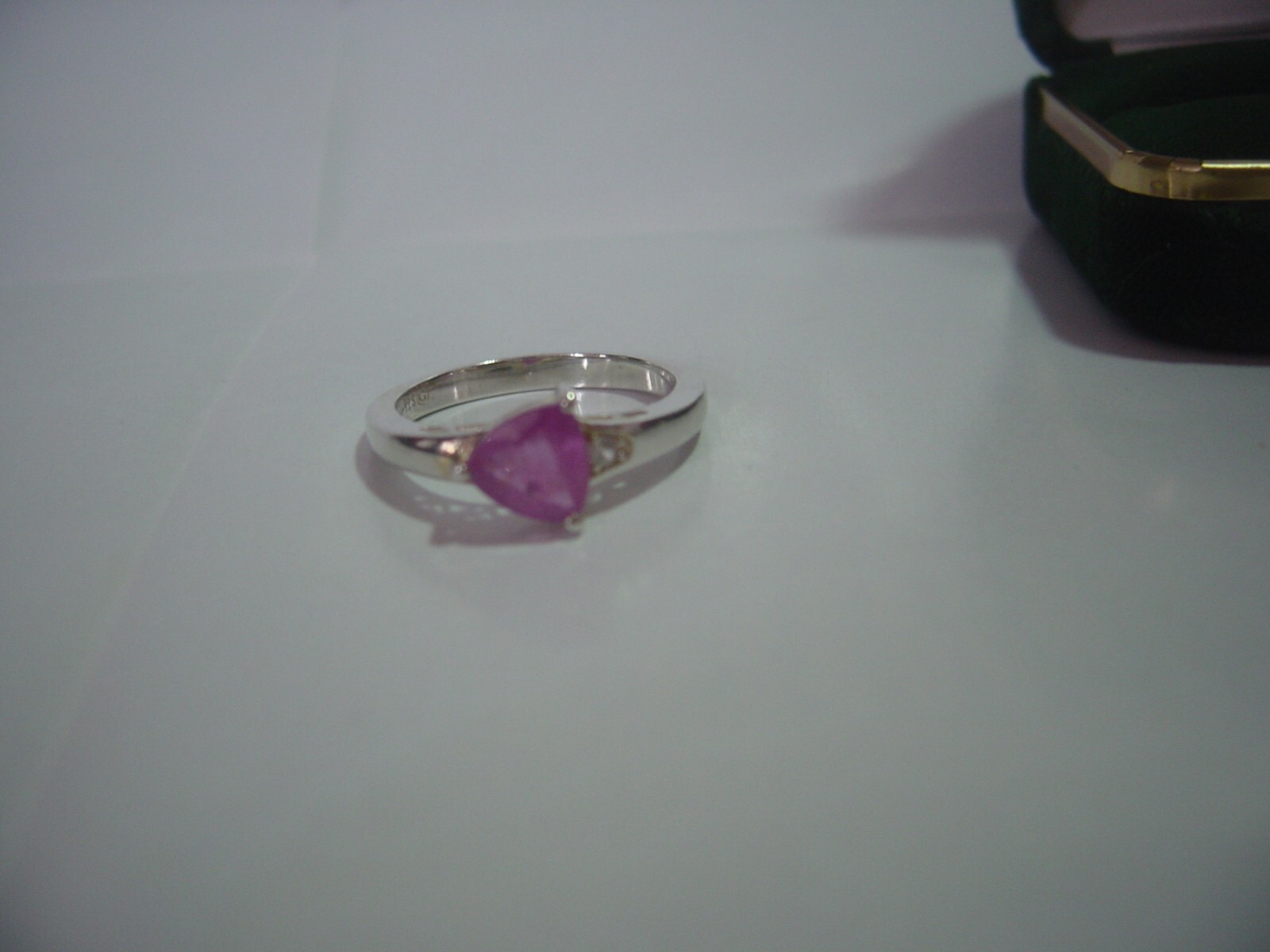 Solid Silver Ring-superb Genuine trillion natural… - image 4