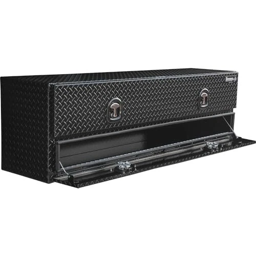 Buyers Product 21x18x72" Gloss Black Diamond Tread Aluminum Flatbed Contractor - Image 3 of 4