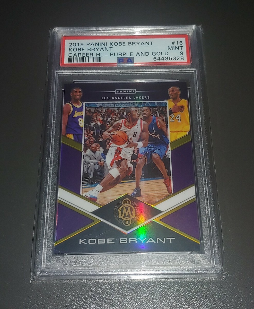 Kobe Bryant 2019 Panini Career Highlights Purple Gold /20 #16 PSA