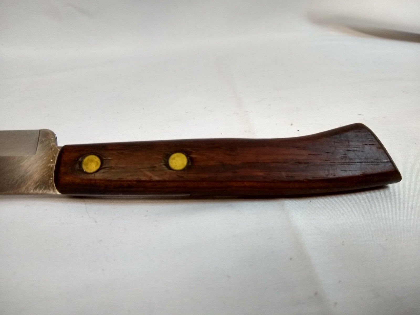 Vintage 14" Flint Vanadium USA Wood Kitchen Knife Stainless Steel (Made