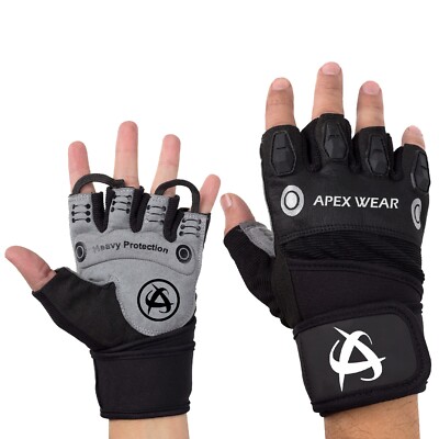 Fitness Gloves Weightlifting Gym Workout Training Wrist Wrap Strap Crossfit Fit