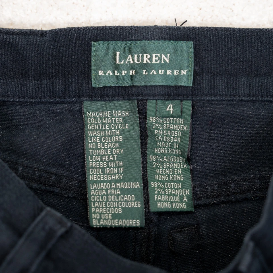 Pantalones negros Lauren Ralph Lauren para mujer talla 4 corte bota Foto 3 de 4