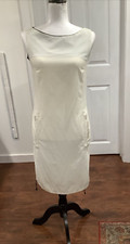 Vintage VERSACE SPORT dress Sleeveless Size 42 Ivory