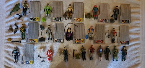 Vintage Gi Joe Large Lot Weapons & Accessories File Cards *Excellent Paint*