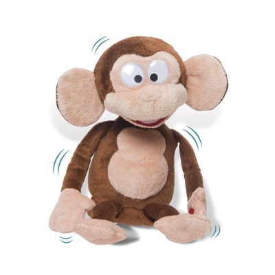 Club Petz Singe Rigolo - Peluche Interactive 30 Cm Avec Rires Et Mouvements Fous - Piles Incluses - Dès 18 Mois
