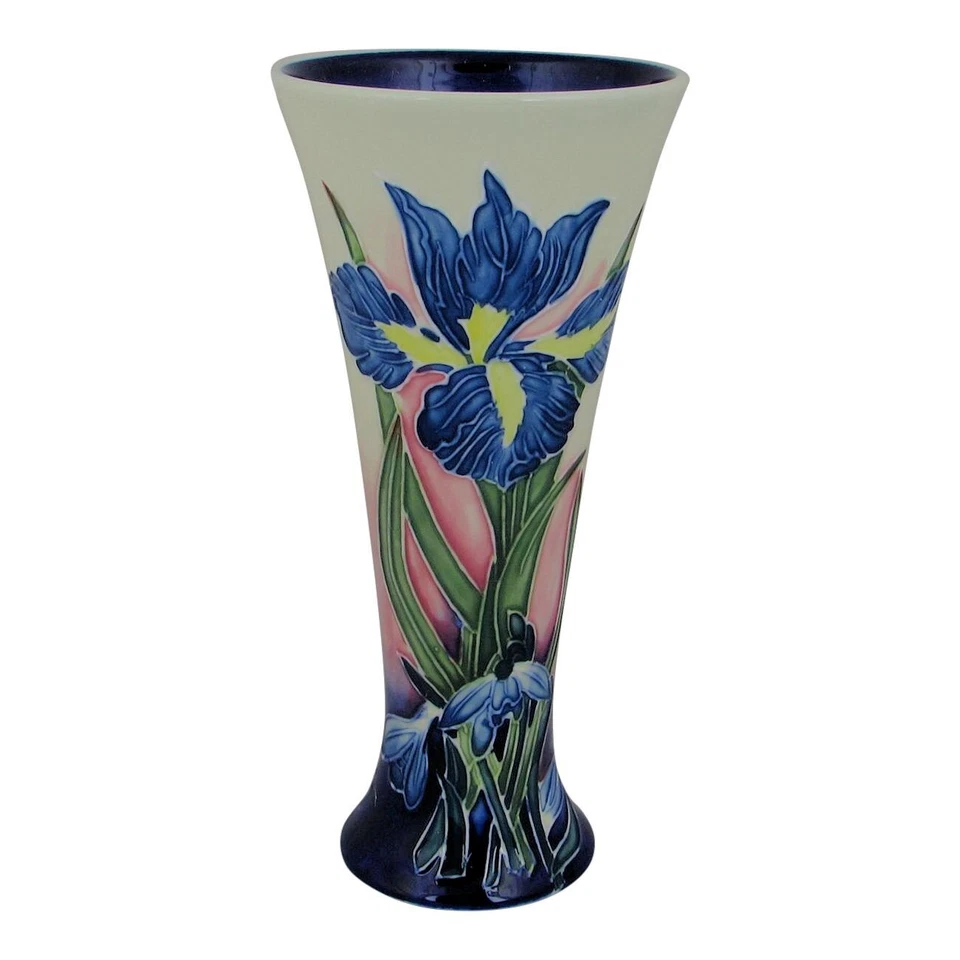 OLD TUPTON WARE Blue Iris Design Vase Flared Vase Birthday and Anniversary Gift