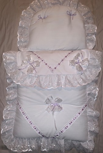 DOLLS PRAM BEDDING SET+ MATTRESS for 