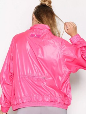 Adidas By Stella McCartney Neon Hot Pink Windbreaker Jacket