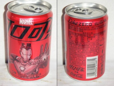 2024 China coca cola zero ironman mini coke can 200ml empty