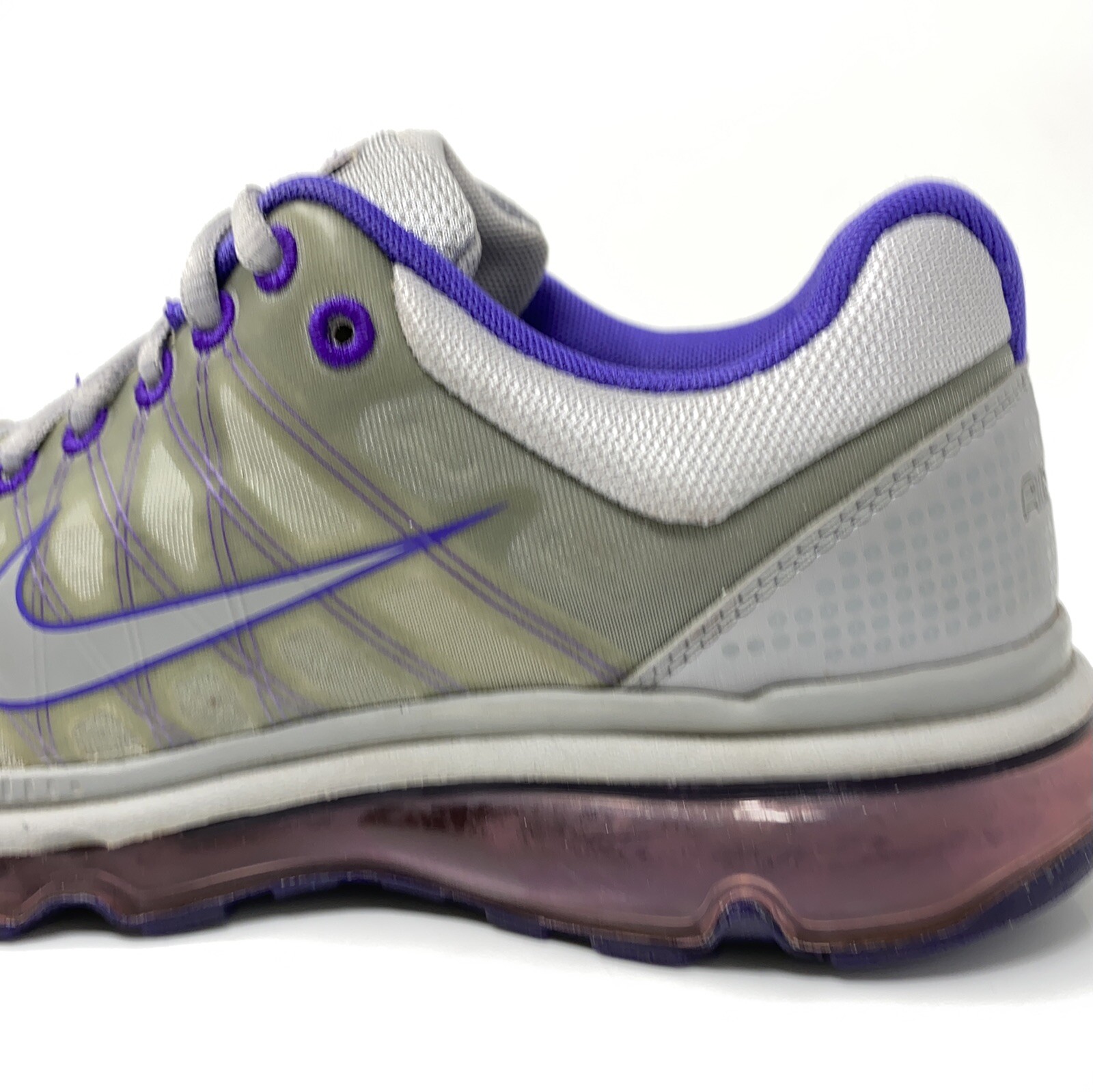 Nike Air Max 476784-050 Women's Running Shoes Sneakers Gray Purple Sz 7.5 M thumbnail 4