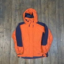 L.l.bean Outdoors Rain Coat 90s Full-zip Vintage Usa Jacket, Orange Womens Small