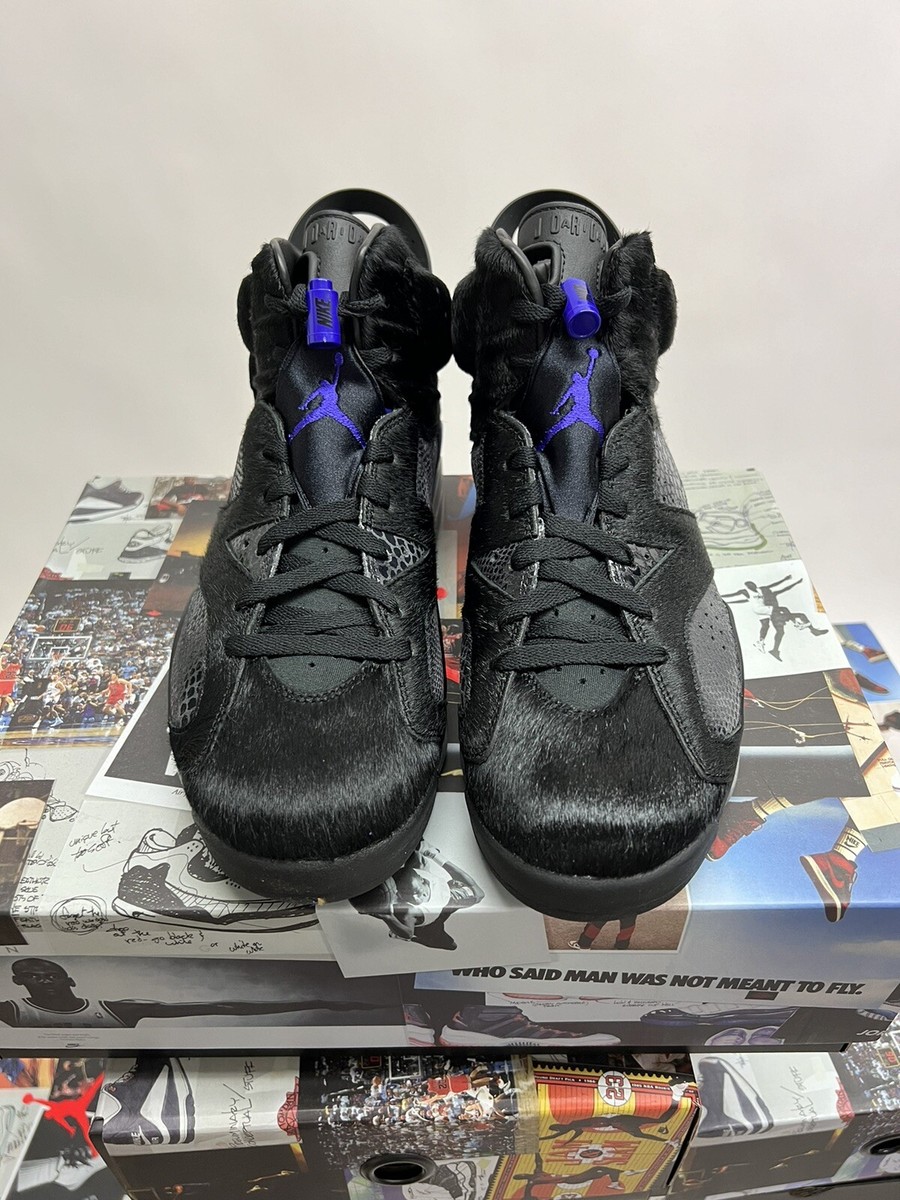 シューズ(男性用) NIKE AIR JORDAN 6 RETRO Nike Air Jordan 6 Retro Social Status Black Purple Mens 11 Pony