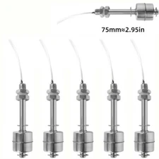5PCS 75mm Stainless Steel Liquid Water Level Sensor Horizontal Float Switch Tool