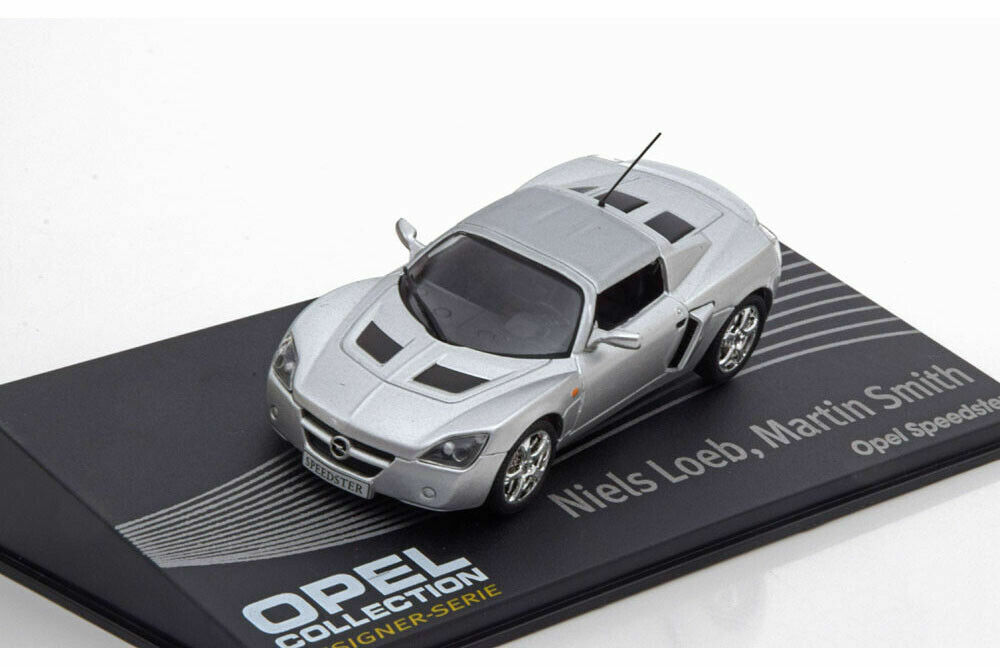 Opel Speedster 2000 IXO 1:43, réplique en zamak argenté Niels Loeb