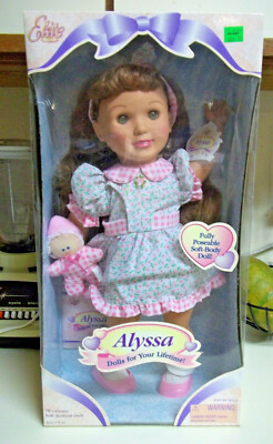 Elite Dolls Alyssa, 18" poseable, brunette, NIB, Limited Edition, 1998