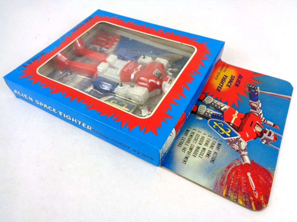 Vintage Alien Space Fighter Robot Action Figure 1980s Gordion KO Very Rare - Image 4 of 4