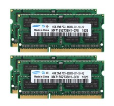 Samsung 4X 4GB 2RX8 DDR3 1066MHz PC3-8500S 204PIN SODIMM Laptop RAM Memory 16GB 
