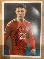 Nathan Broadhead Wales Hand Signed 7x5 bordered photo Autograph