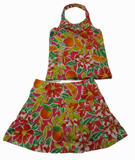 The Childrens Place Girls XS 4 Top and Small 5/6 Skirt Floral Knit Outfit New