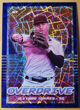2021 Panini Chronicles Overdrive Gleyber Torres #6 Purple Velocity Prizm Yankees