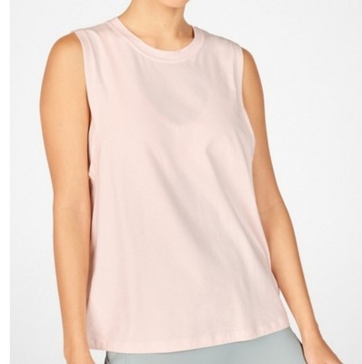Fabletics NWT Women s Jade Muscle Tank Top Pink Frost Size Large Athletic 