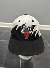 Vintage 90's Authentic Chicago Bulls Snapback Hat Shark Tooth Logo 7 Basketball