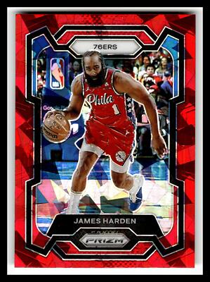 2023-24 Panini Prizm #98 James Harden Prizms Red Ice