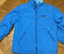 Vintage Mens LL Bean Warm Up Jacket Coat Teal USA Made Fleece Lined Large