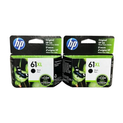 #ad #ad 2pcs Genuine HP 61XL Black Ink Cartridges In Retail Box Exp 10 2026 $72.99