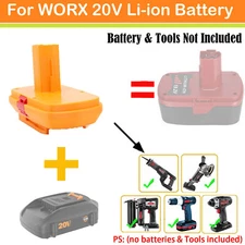 New Battery Adapter For Worx 6-pin 20V Li-Ion Battery For Craftsman 19.2V Tools